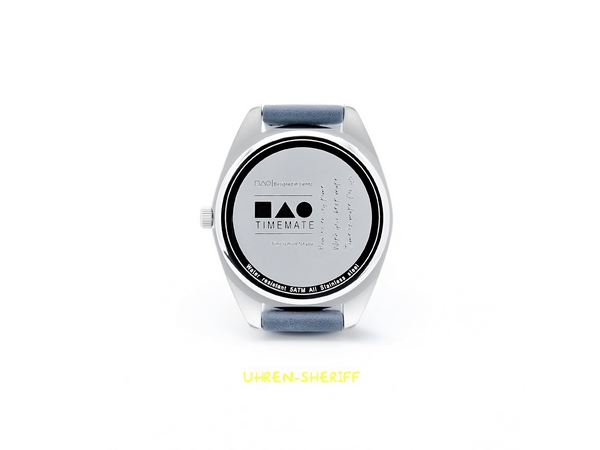 Einzeigeruhr für Damen von TIMEMATE - Mate 302 Silver Blue Off-White